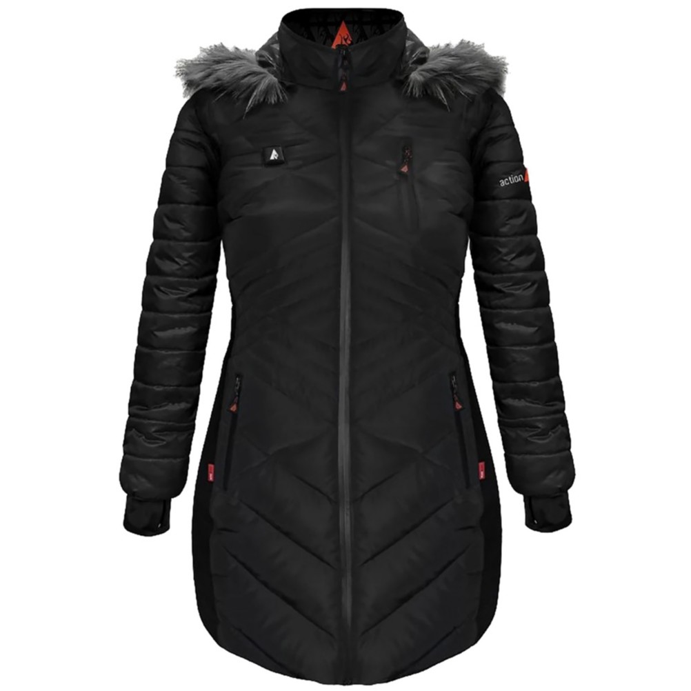 Action Heat 5 V Heated Puffer - Long Womens Insulated Ski Jacket 2022