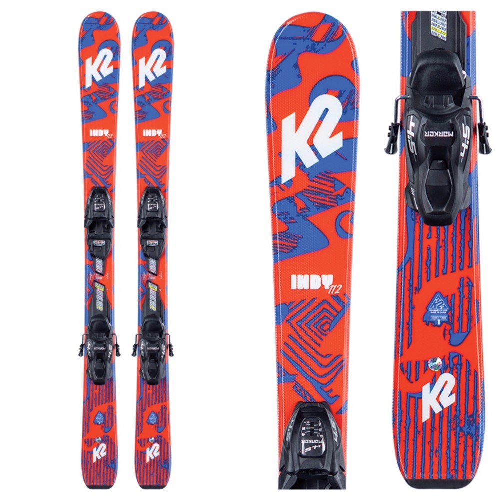 K2 Indy Kids Skis with FDT Jr 7.0 Bindings 2022