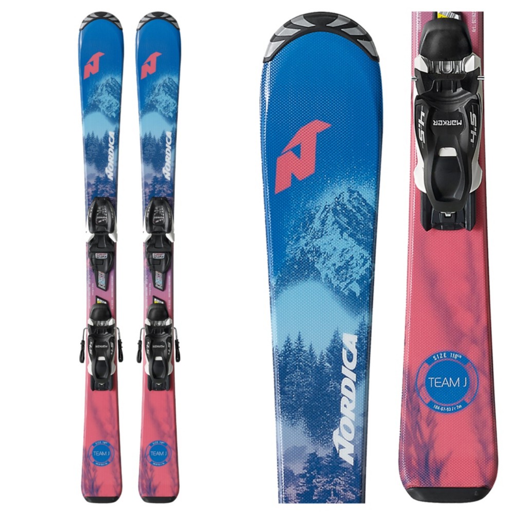 Nordica Team M Kids Skis with FDT JR 4.5 Bindings 2022