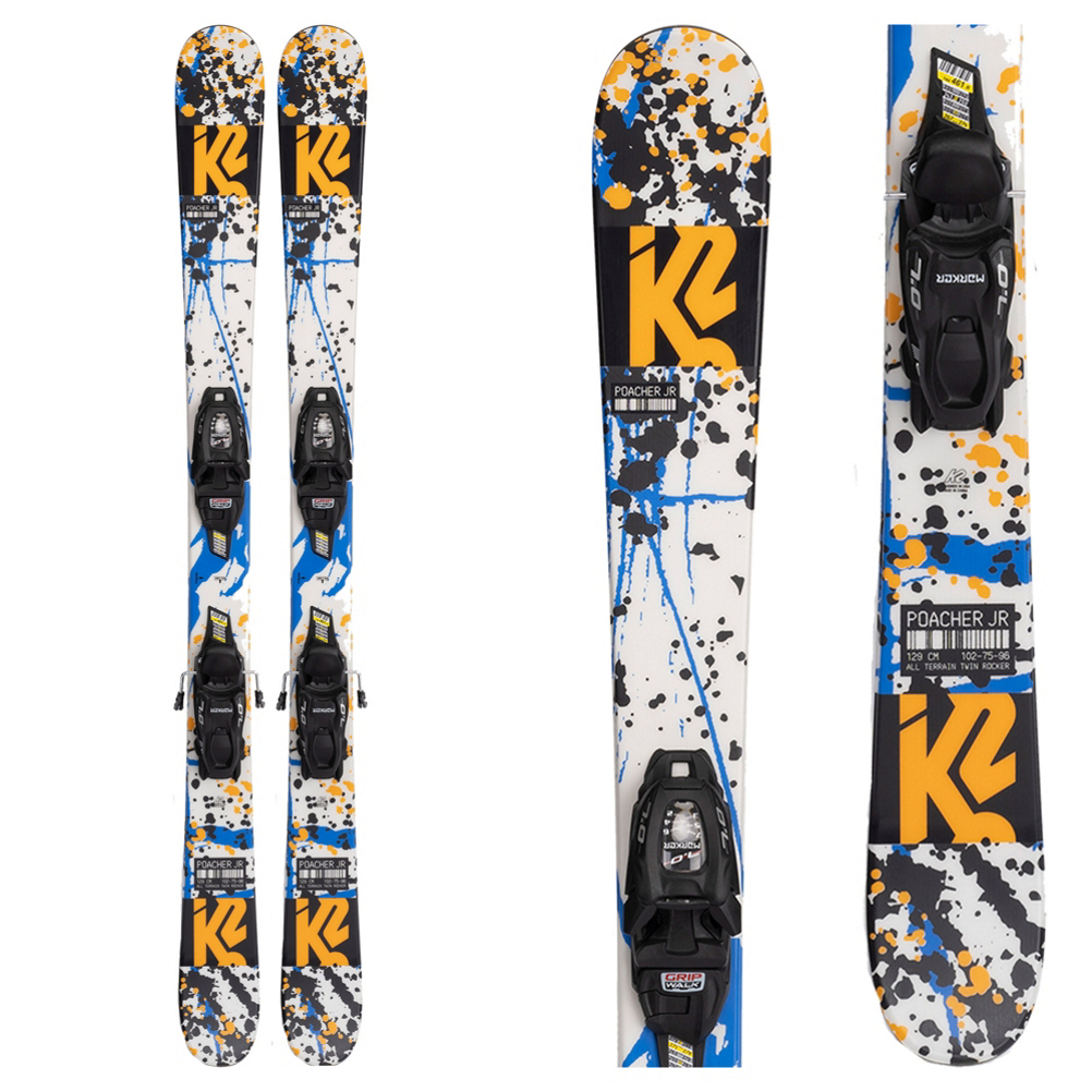 K2 Poacher Kids Skis with Marker 4.5 FDT Bindings 2022