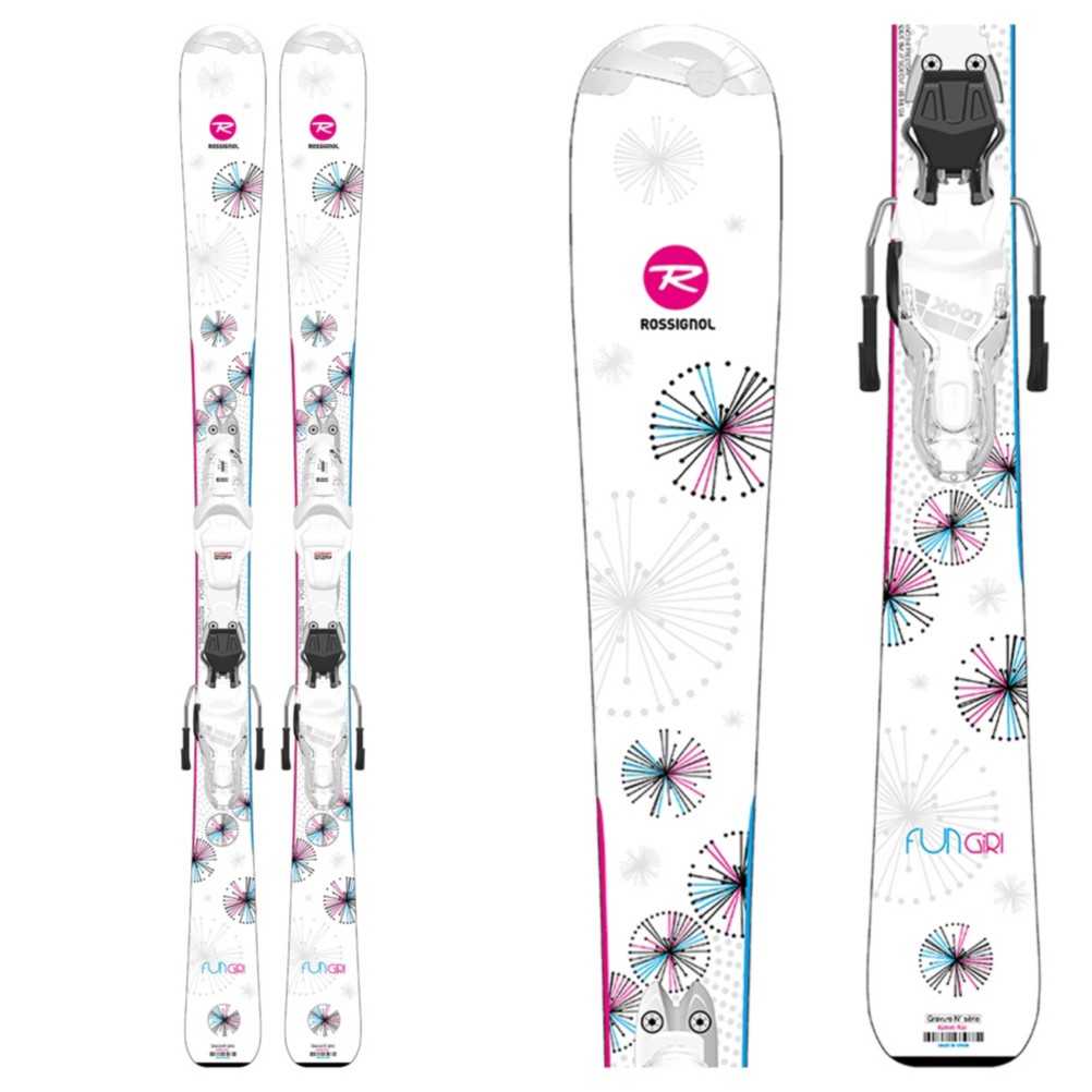 Rossignol Fun Girl L Kids Skis with Xpress 7 GW Bindings