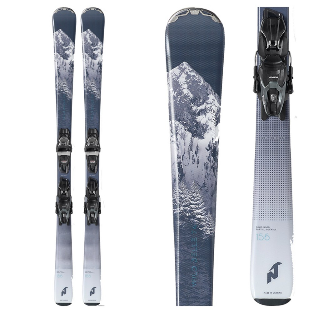 Nordica Wild Belle 74 Womens Skis with TP2 Compact 10 Bindings 2022