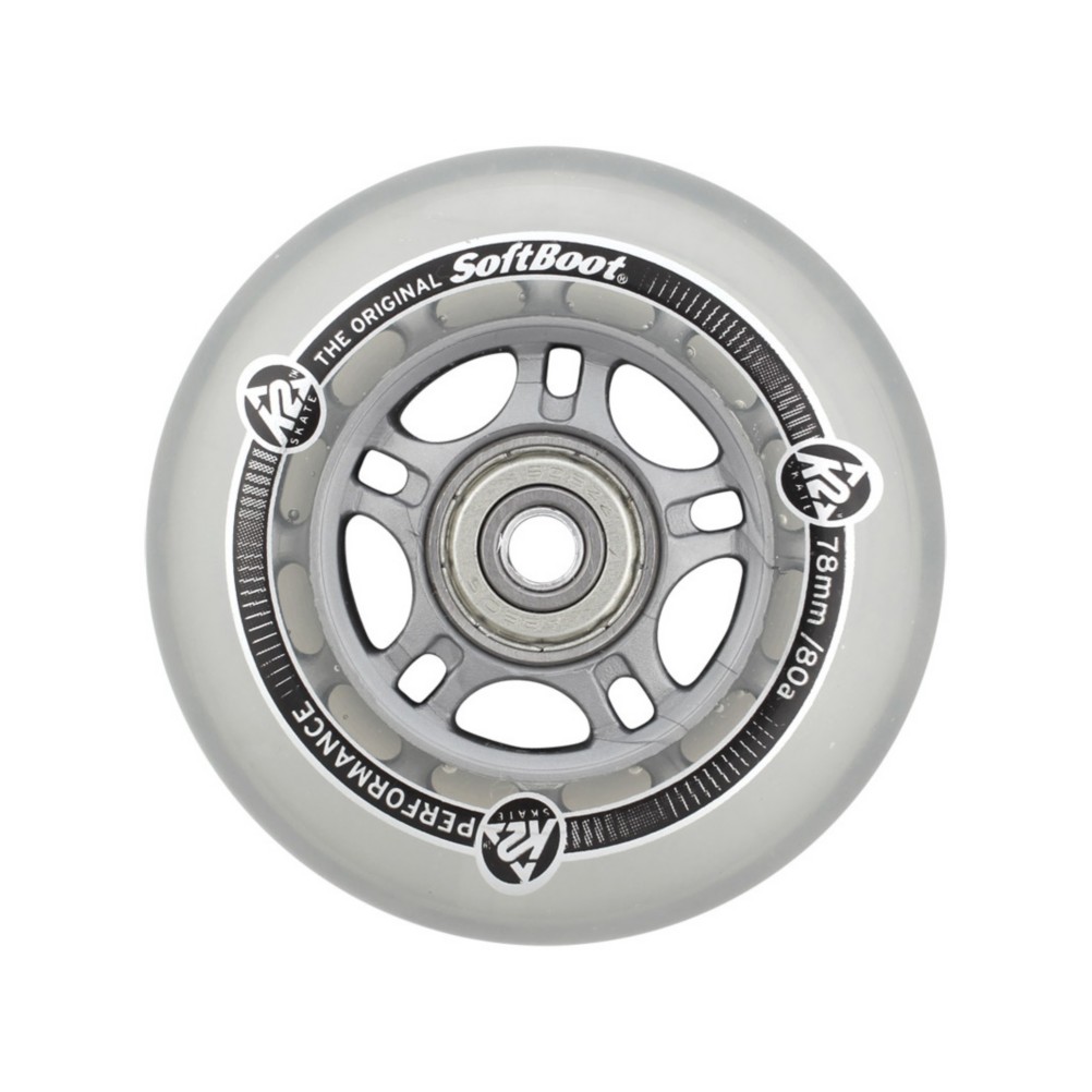 K2 78mm 80A Inline Skate Wheels with ABEC 5 Bearings 8 Pack 2014