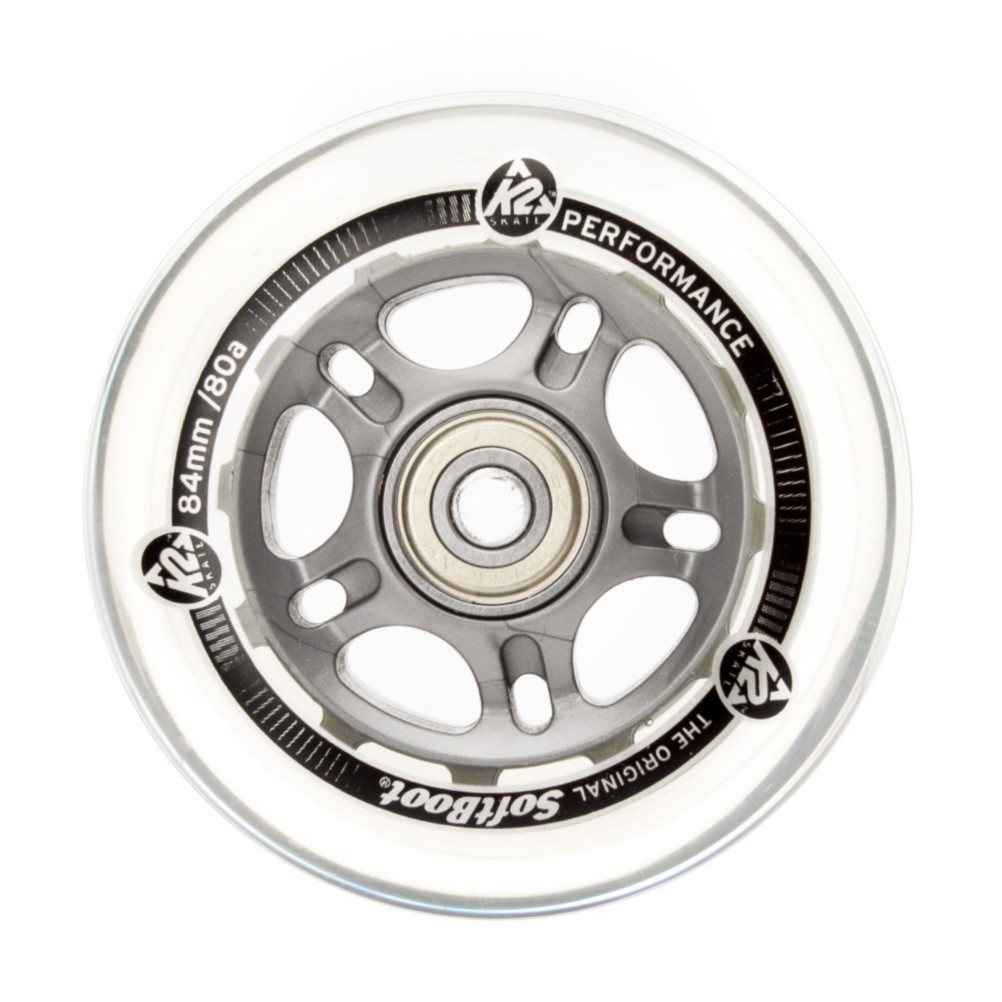 K2 84mm 80A Inline Skate Wheels with ILQ7 Bearings 8 Pack 2014