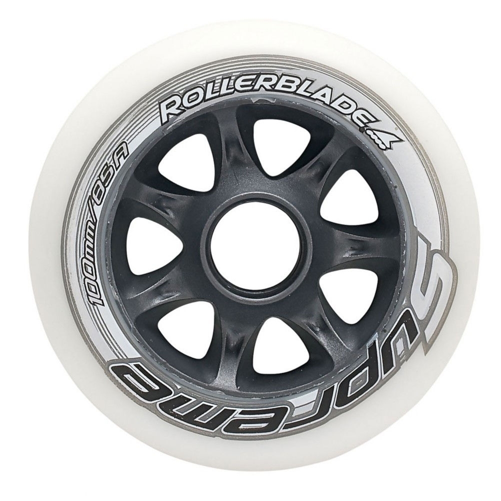 Rollerblade Supreme 100mm 85A Inline Skate Wheels 8 Pack 2018