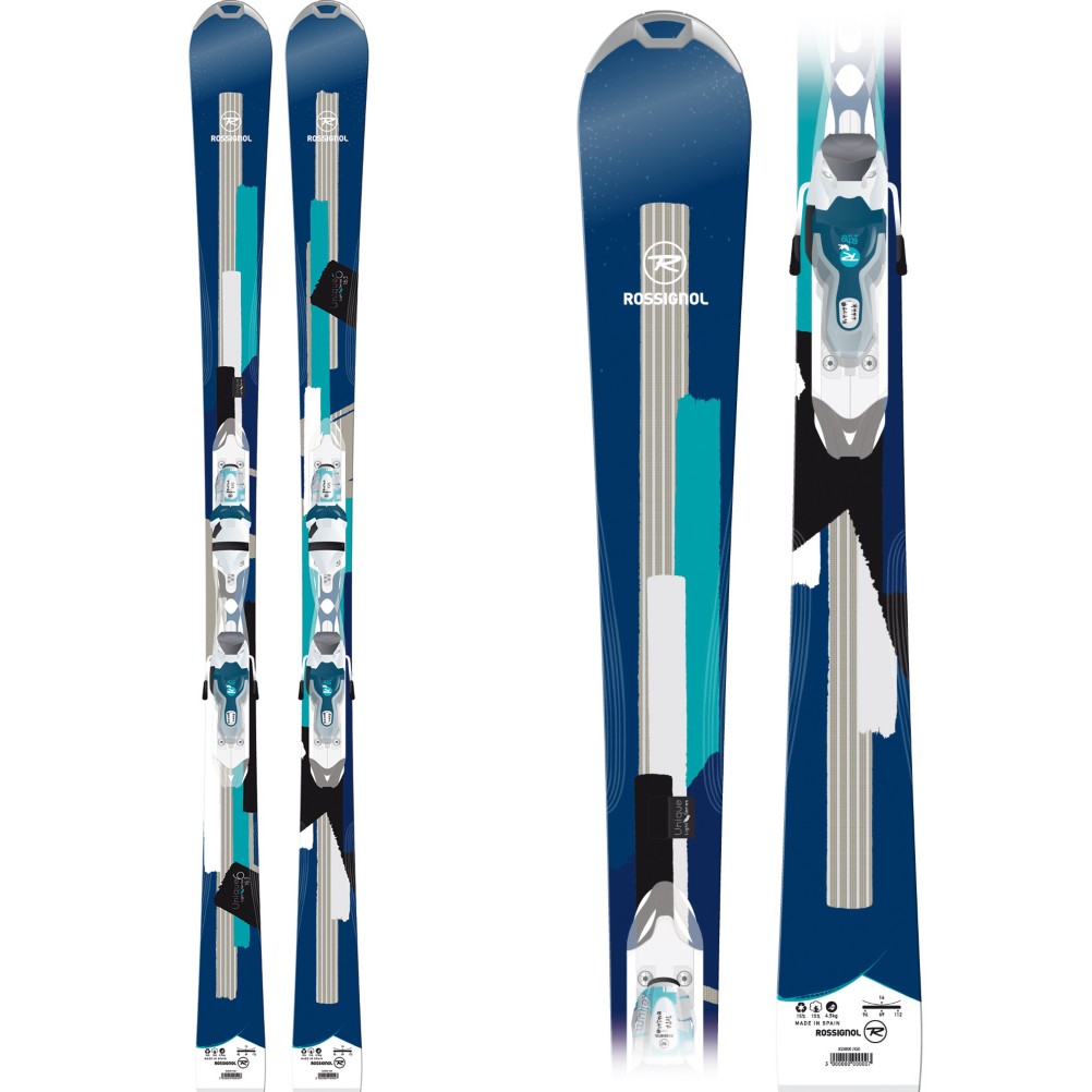 Rossignol Unique 6 Womens Skis with Saphir 110 Bindings 2015