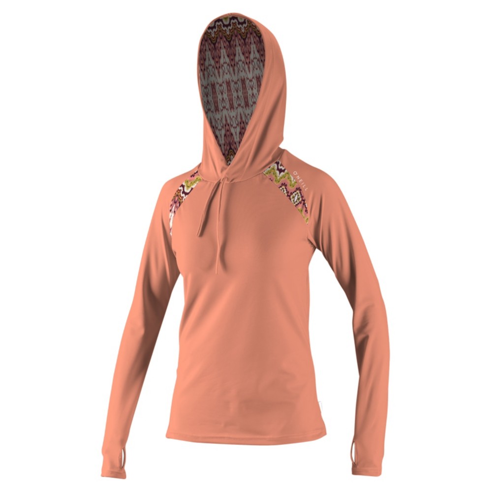O'Neill Skins Long Sleeve Print Hoodie Womens Rash Guard 2016