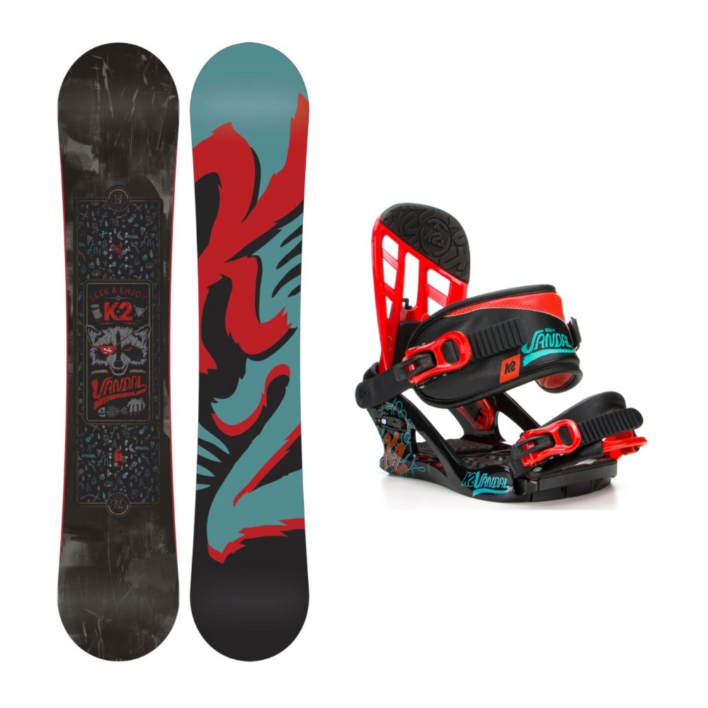 snowboard and bindings package