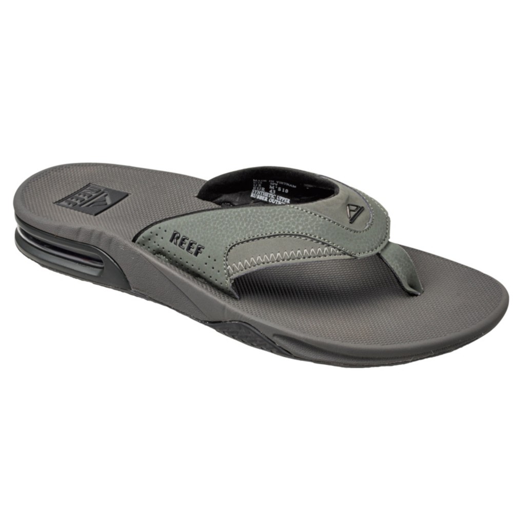 mens grey reef flip flops