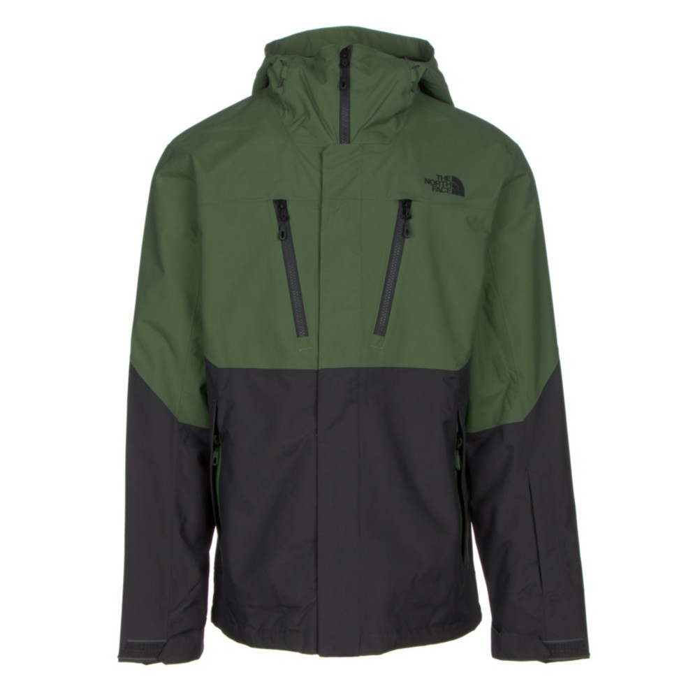 green north face ski jacket