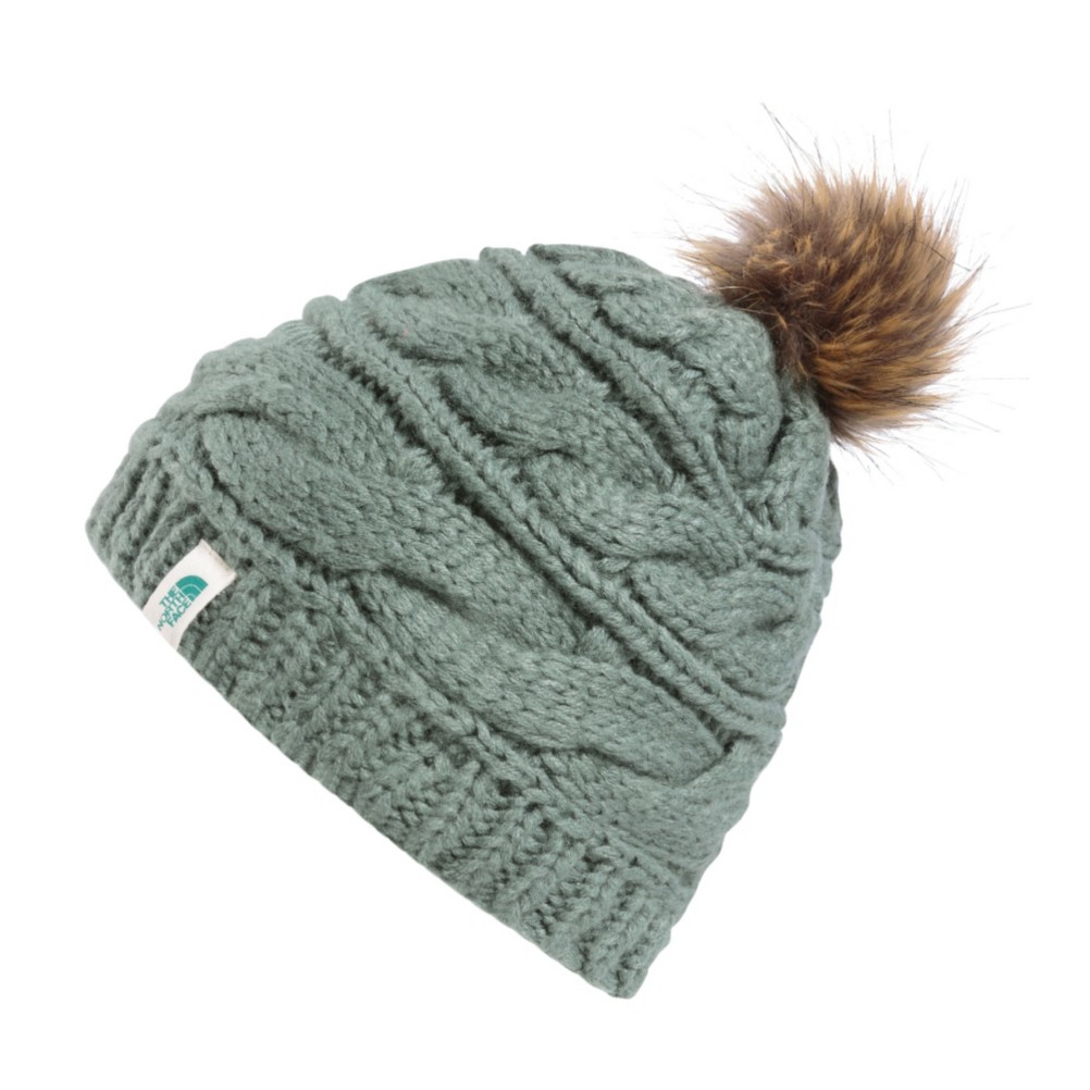 the north face women's triple cable pom beanie