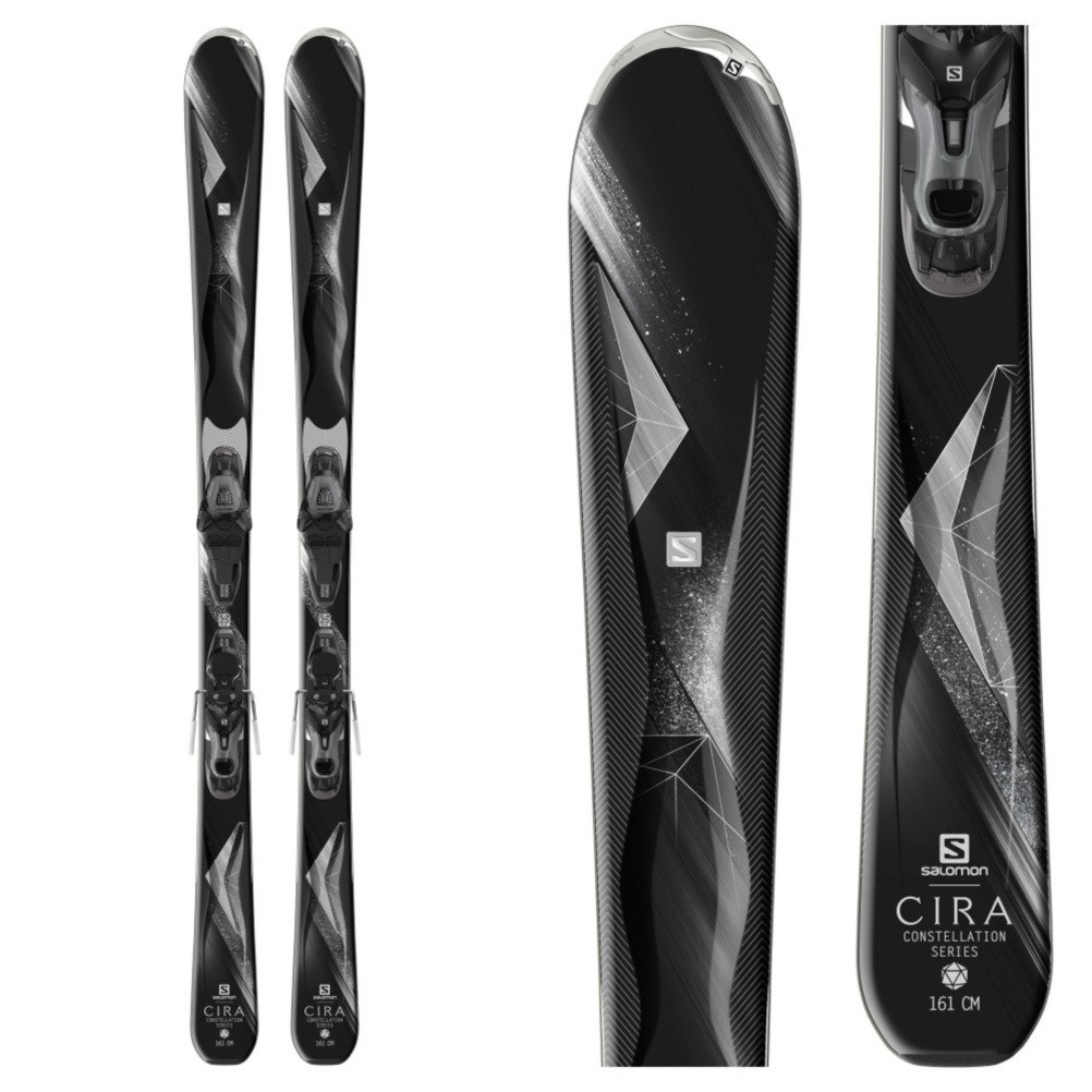 salomon cira womens skis with lithium 10 bindings