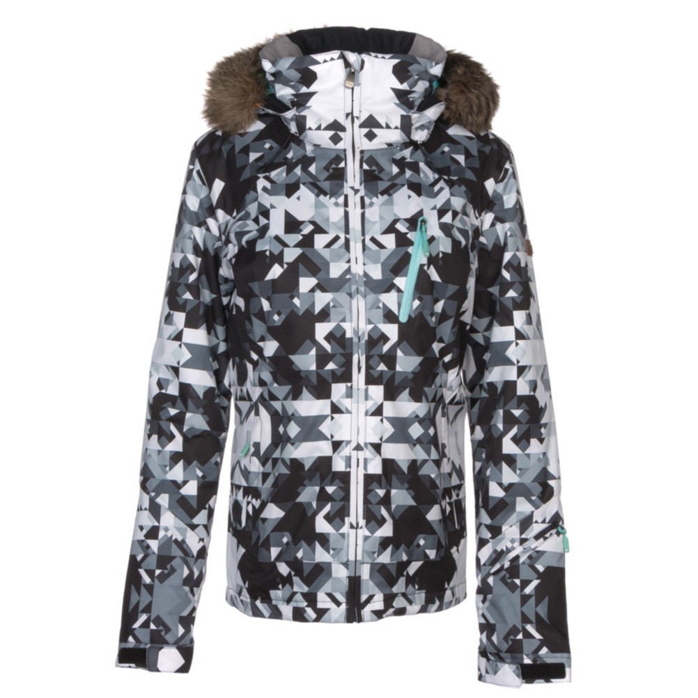 Roxy Jet Ski Premium w/Faux Fur Womens Insulated Snowboard Jacket 2018