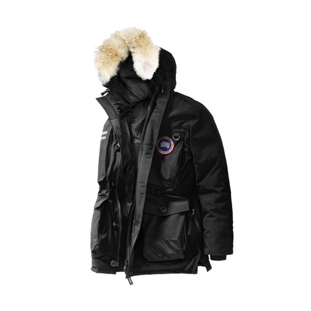 black mens jacket with fur hood