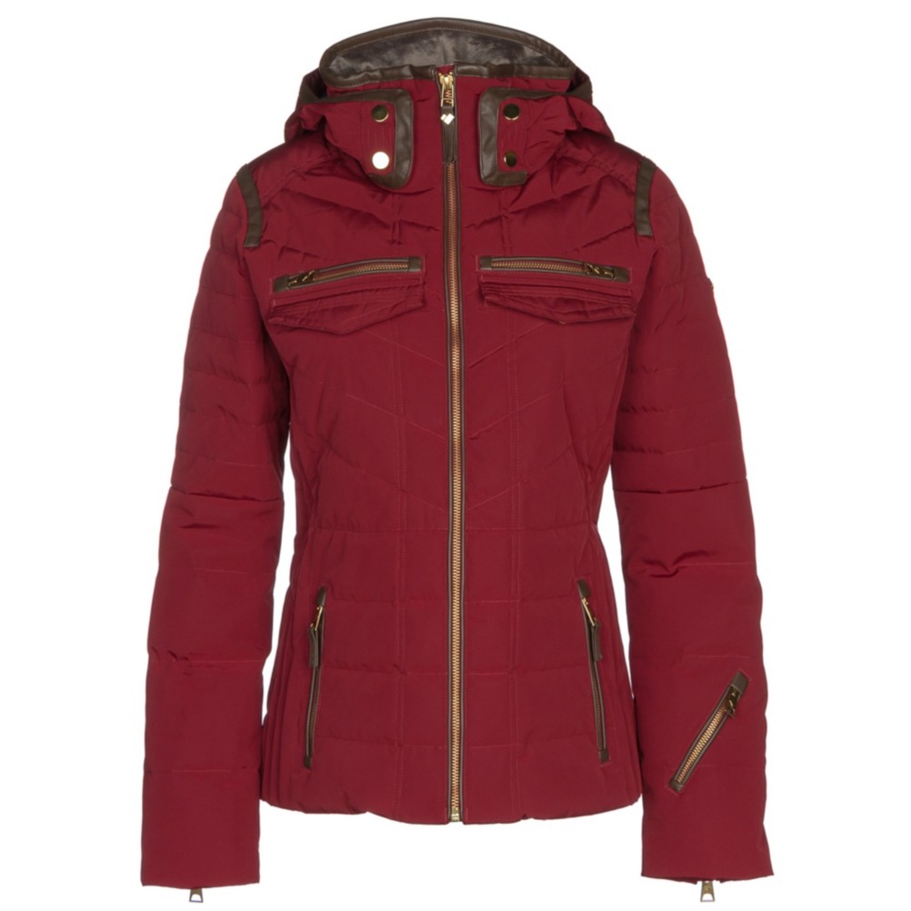 Obermeyer Devon Down Womens Insulated Ski Jacket, Red Tannin, 256
