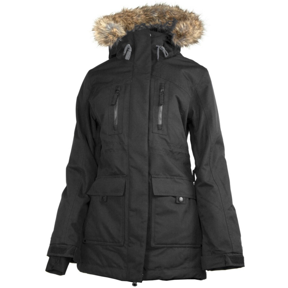 womens snow jacket with fur hood