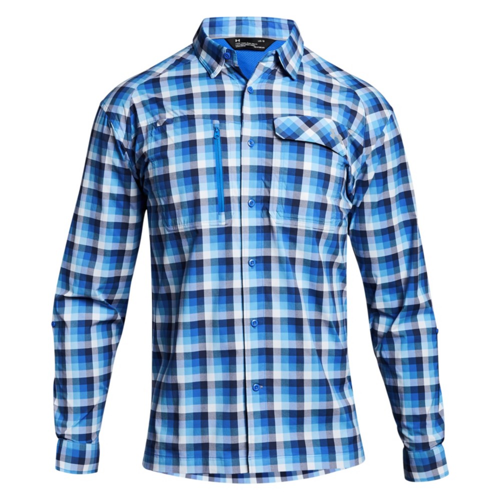 under armour men's fish hunter plaid long sleeve