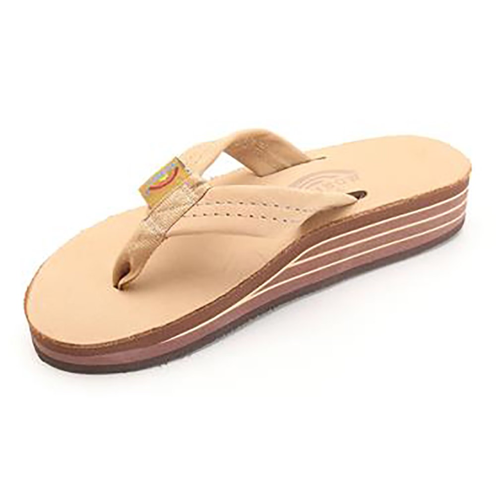 rainbow leather flip flops womens