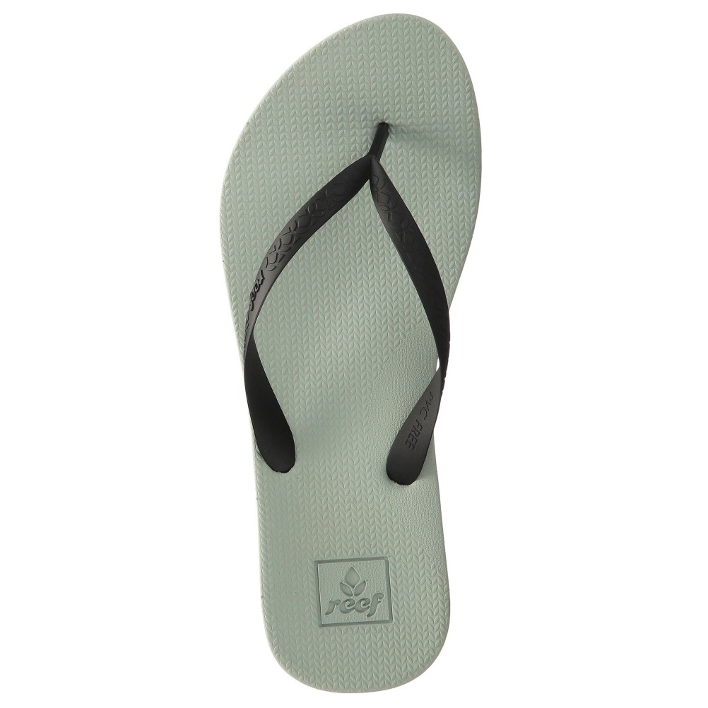 reef silver flip flops