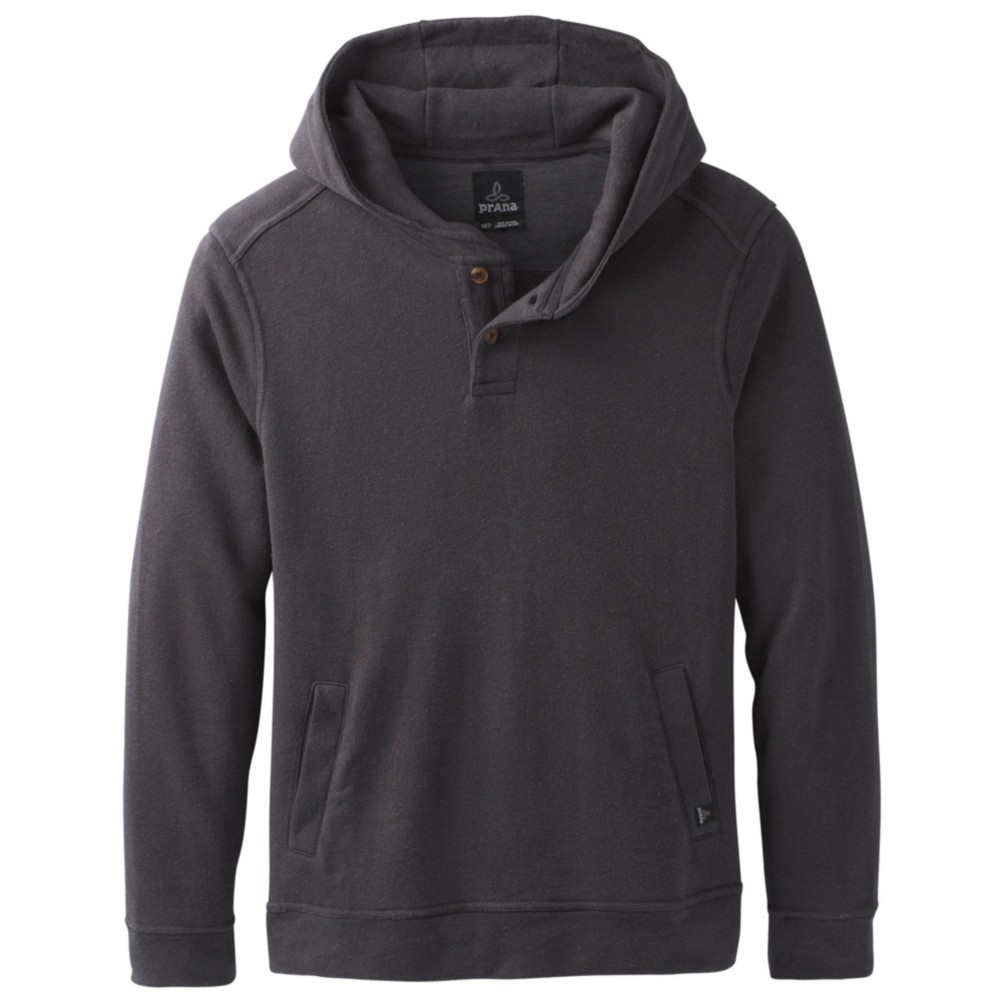 prana men's hooded henley sweater