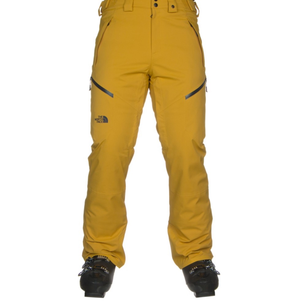 north face yellow ski pants