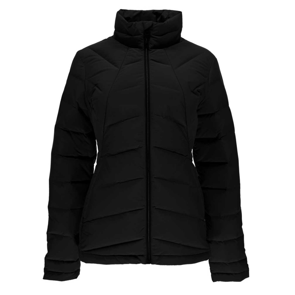 spyder women's syrround long faux fur down jacket