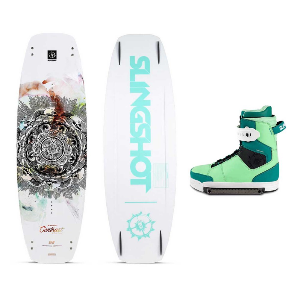 Slingshot Contrast Womens Wakeboard With Jewel Bindings 2018