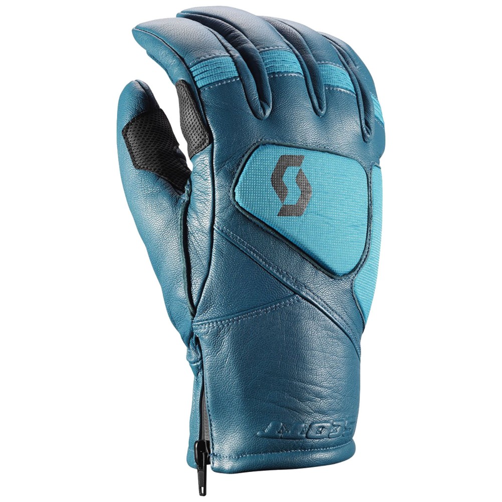 blue ski mittens