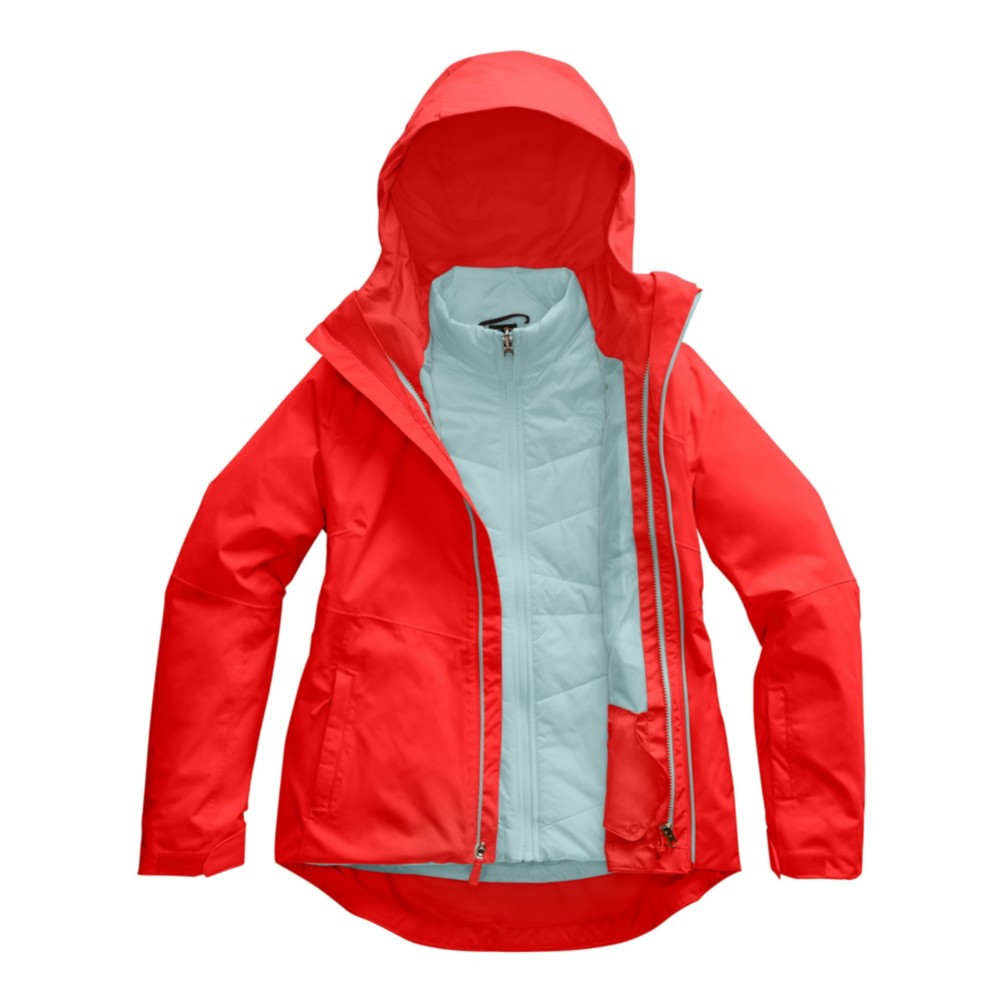 north face descendit red