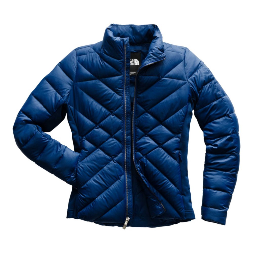 blue north face bubble coat