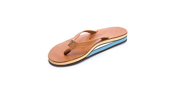 rainbow flip flops double layer