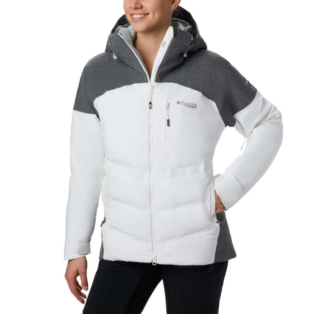 columbia white down jacket