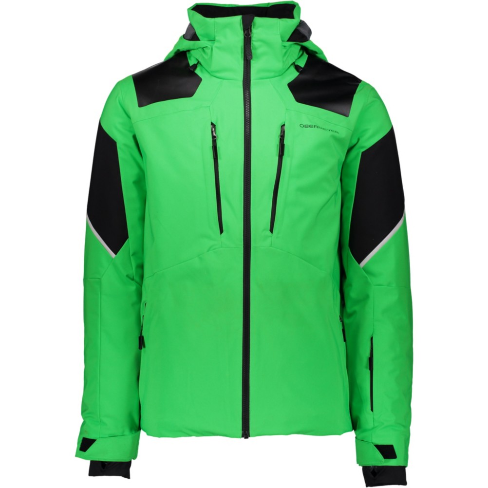 bright green ski jacket