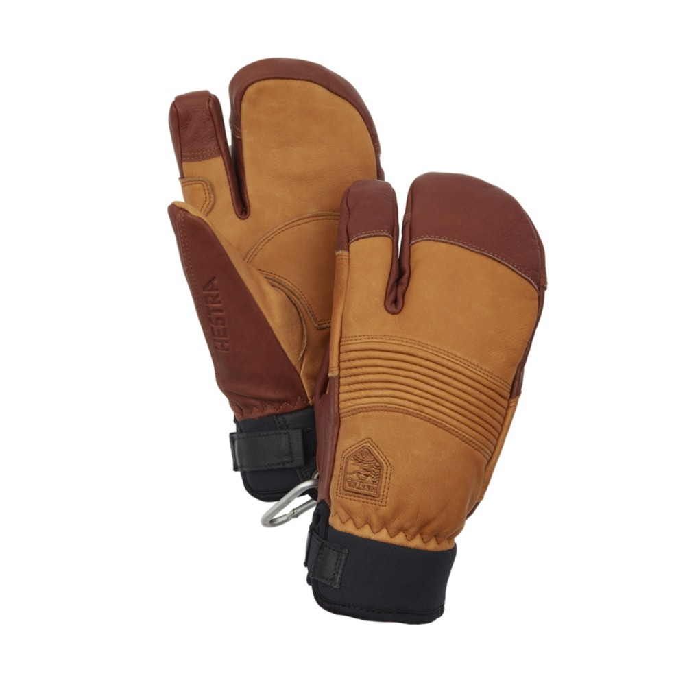 brown ski mittens