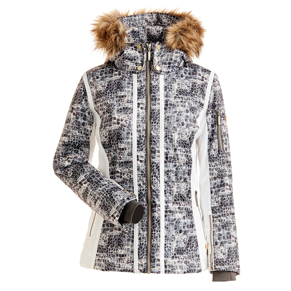 leopard print ski jacket