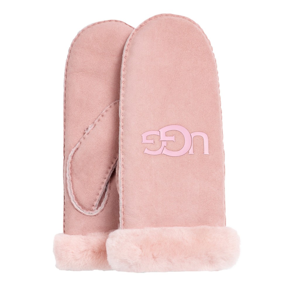 ladies pink ski mittens