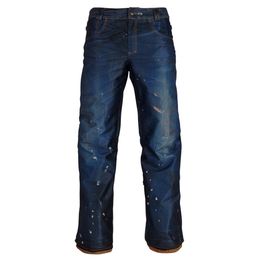 686 deconstructed denim snow pants