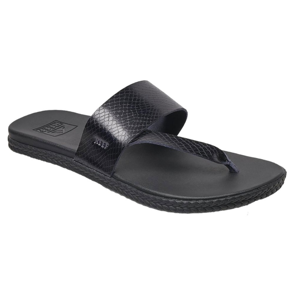 reef black cushion flip flops