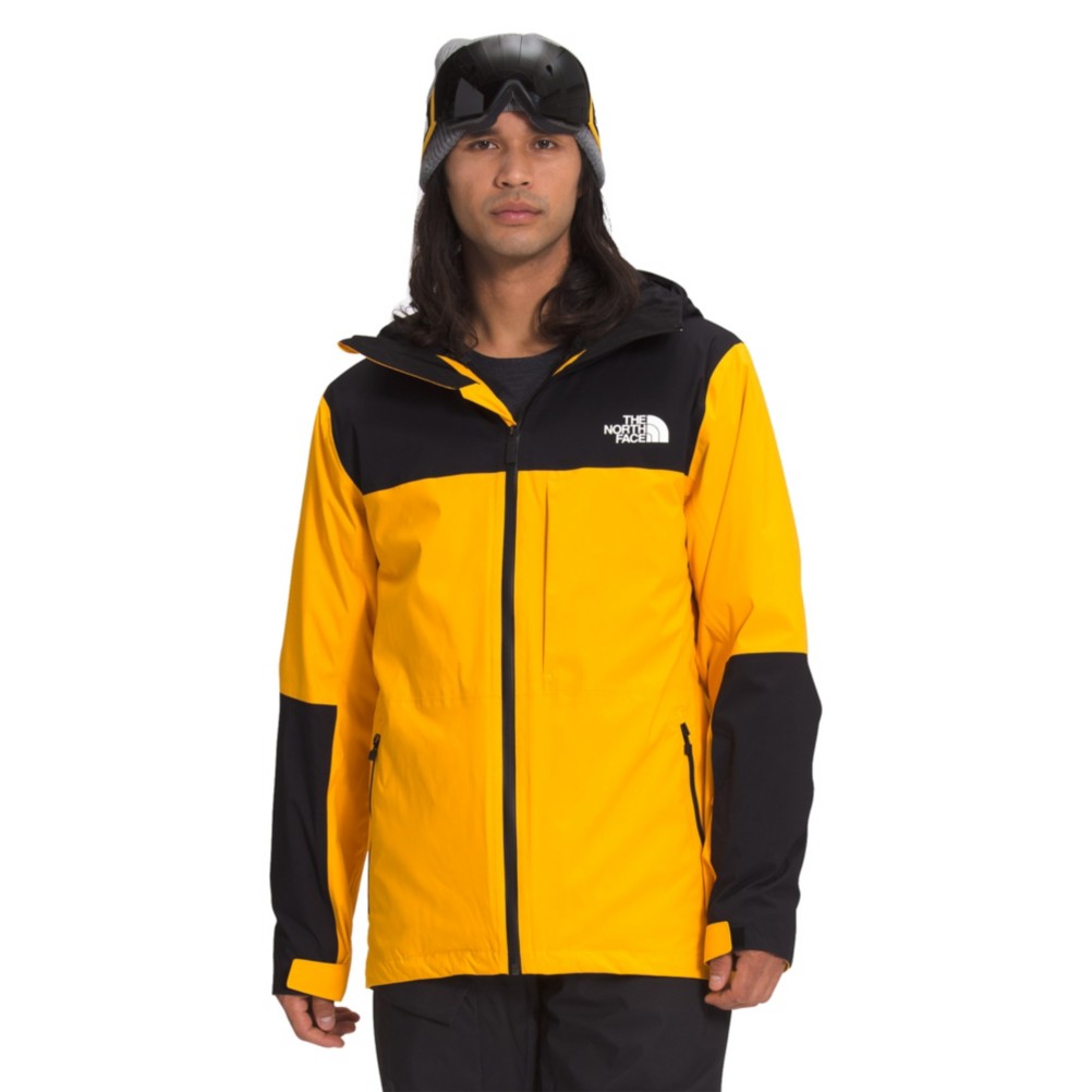 north face yellow ski jacket