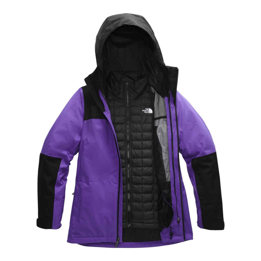 purple north face ski jacket