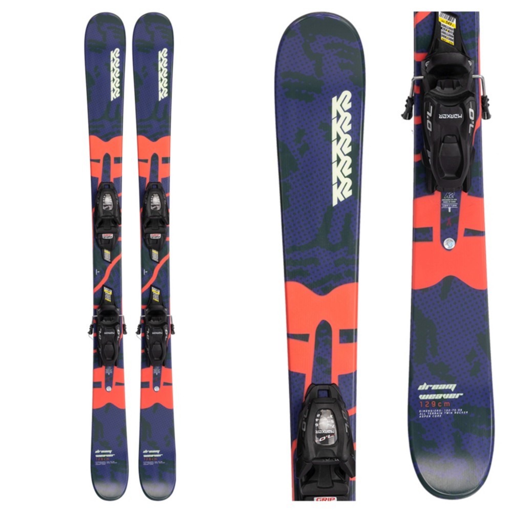 K2 K2 Dreamweaver Kids Skis with Marker 7.0 FDT Bindings 2022